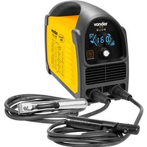 Inversor para solda com eletrodo e TIG, 160 A, RIV 168, com display LED,  monofásico, 127 V~ - 220 V~ - Seleção automática, VONDER