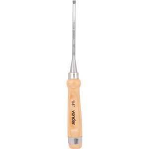 Formão chanfrado reto 1/4", com cabo em madeira, VONDER
