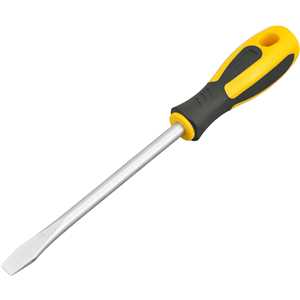 Chave de fenda 3/8" x 6", aço cromo vanádio, cabo emborrachado, VONDER PLUS