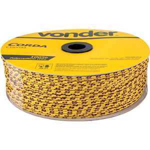 Corda multifilamento trançada 4,0 mm x 360 m, cores diversas, VONDER