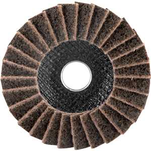 Flap-disc, disco de limpeza/acabamento, 4.1/2" - 115 mm, cônico, manta abrasiva, grosso, VONDER