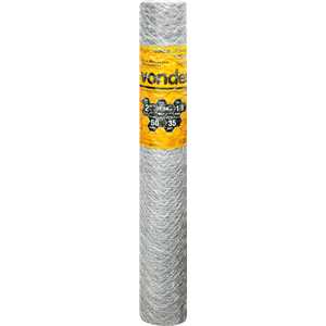Tela metálica hexagonal, galinheiro, malha 2", 18 BWG x 1,8 m, com 50 m,  VONDER