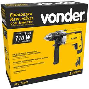 Furadeira de impacto 1/2", 710 W, 127 V~, FIV 710N VONDER