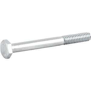 Parafuso sextavado zincado 1/4" x 2.1/2", UNC, rosca parcial, VONDER