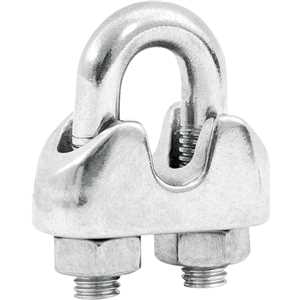 Clips para cabo de aço 1/8" - 3,18 mm, em aço inox, VONDER