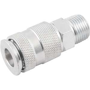 Engate rápido de 1/4", com rosca macho 3/8" NPT, com esferas, VONDER