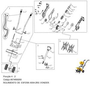 Rolamento rígido de esfera, 6002-2RS, VONDER