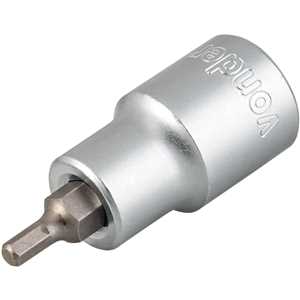 Soquete hexagonal 4 mm, encaixe de 1/2", VONDER