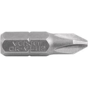 Bits/ponteira phillips com encaixe 1/4", nº 2 x 25 mm, com 5 peças, VONDER