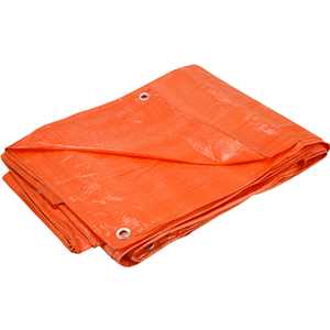 Lona de polietileno laranja 4 m x 3 m, 100 micra, VONDER LEVE