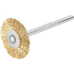 Escova circular com haste para microrretífica, em latão, 20 mm, VONDER