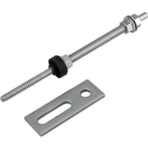 Conjunto haste M10 x 200 mm com suporte reto para painel solar, para metal, VONDER