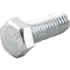 Parafuso sextavado zincado 3/8" x 1", UNC, rosca total, VONDER