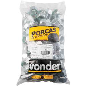 Porca autotravante sextavada, 22 mm, MA, baixa, zincada, VONDER