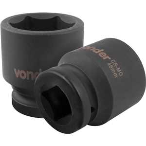 Soquete sextavado de impacto, encaixe de 1" x 46,0 mm, VONDER