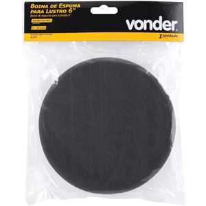 Boina de espuma para lustro 6", para politriz rotativa ou roto-orbital, VONDER