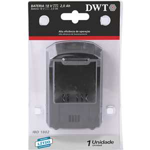 Bateria 18,0 V, íons de lítio, linha intercambiável, 2,0 Ah, IBD 1802, DWT