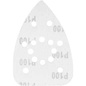 Lixa delta com costado em pluma, 140 mm x 140 mm x 93 mm, grão 100, embalagem com 10 peças, VONDER