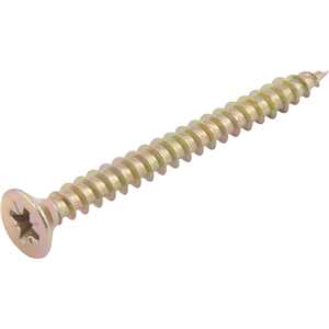 Parafuso madeira chipboard, cabeça chata, fenda cruzada/pozidrive, 6,0 mm x 65,0 mm, VONDER
