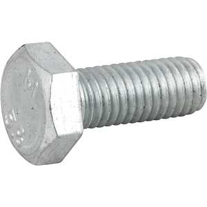 Parafuso sextavado zincado 10 mm x 25 mm, MA, rosca total, VONDER