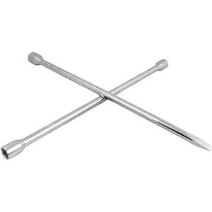 Chave de roda tipo cruz, 17,0 mm x 19,0 mm x 21,0 mm x espátula, VONDER