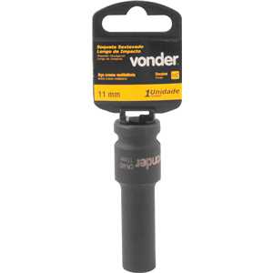 Soquete sextavado longo de impacto, 11 mm, encaixe de 1/2", VONDER