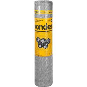 Tela metálica hexagonal, viveiro, malha 1/2", 24 BWG x 1,2 m, com 50 m,  VONDER