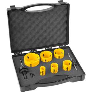 Jogo de serras copo bimetal, em aço rápido, com 9 peças, SCV 300, VONDER