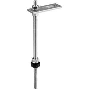 Conjunto haste M10 x 250 mm com suporte reto para painel solar, para metal, VONDER