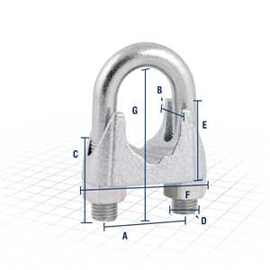 Clips para cabo de aço 1.1/8" - 28,60 mm, VONDER