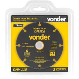 Disco de corte para madeira, 115 mm, DMV 115, VONDER