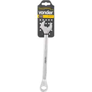 Chave combinada 18 mm, aço cromo vanádio, encartelada, VONDER