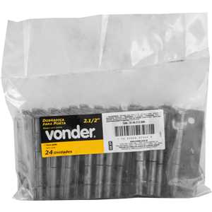 Dobradiça para porta 2.1/2", em ferro polido, VONDER