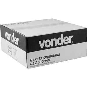 Gaxeta de algodão, quadrada, grafitada, 1/2", VONDER