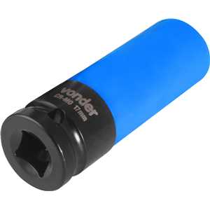 Soquete sextavado de impacto, encaixe 1/2", 17 mm, para roda de liga leve, VONDER