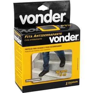 Fita antiderrapante, 50 mm x 5 m, transparente VONDER