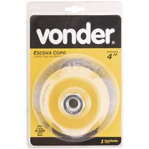 Escova tipo copo 4" ondulada, VONDER