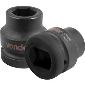 Soquete sextavado de impacto, encaixe de 1" x 24,0 mm, VONDER