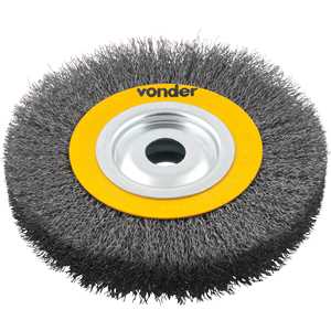 Escova circular de aço, ondulada, 6" x 1" x 3/4" (152,4 mm x 25,4 mm x 19,1 mm) VONDER