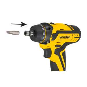 Parafusadeira/furadeira a bateria, 12 V, fonte de carregamento bivolt automática, PFV 112QR VONDER