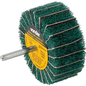 Roda com haste para remoção e acabamento, 80 mm x 35 mm, grão 180, VONDER