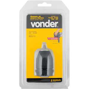 Mandril de aperto rápido, 0,8 mm - 10,0 mm, 3/8", VONDER