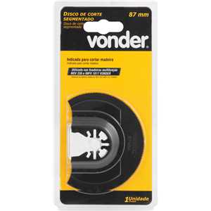 Disco de corte segmentado para madeira 87 mm, para Lixadeira Multifunção ,MEV 330, VONDER