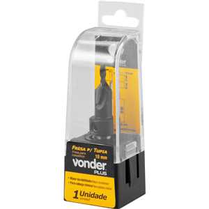 Fresa com dentes de vídea/metal duro, para cabeça cônica, 10 mm, VONDER PLUS