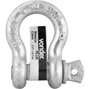 Manilha curva, 1/2", 2,00 T, VONDER PLUS