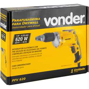 Parafusadeira para drywall 1/4", 620 W, 220 V~ VONDER