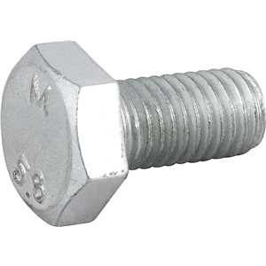Parafuso sextavado zincado 10 mm x 20 mm, MA, rosca total, VONDER