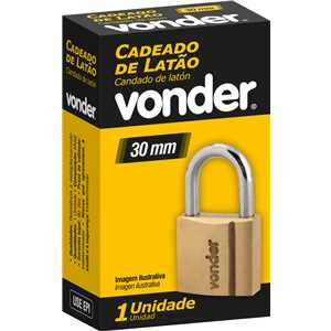Cadeado de latão 30 mm, VONDER
