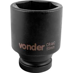 Soquete sextavado longo de impacto, 55 mm, encaixe de 1", VONDER