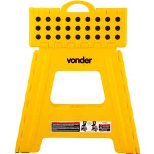 Banqueta plástica dobrável, amarela, altura 360 mm, VONDER